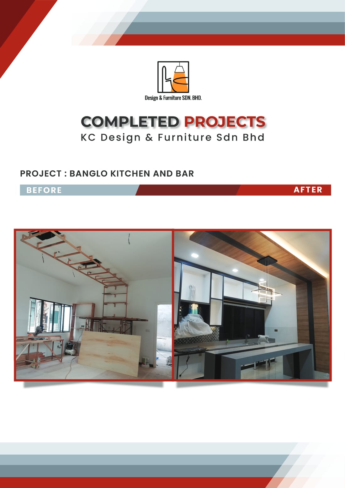 Completed kitchen and bar project